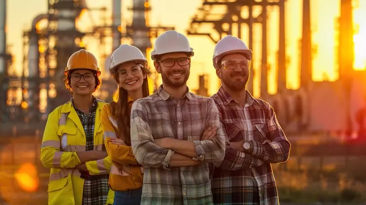 Profissionais em obra